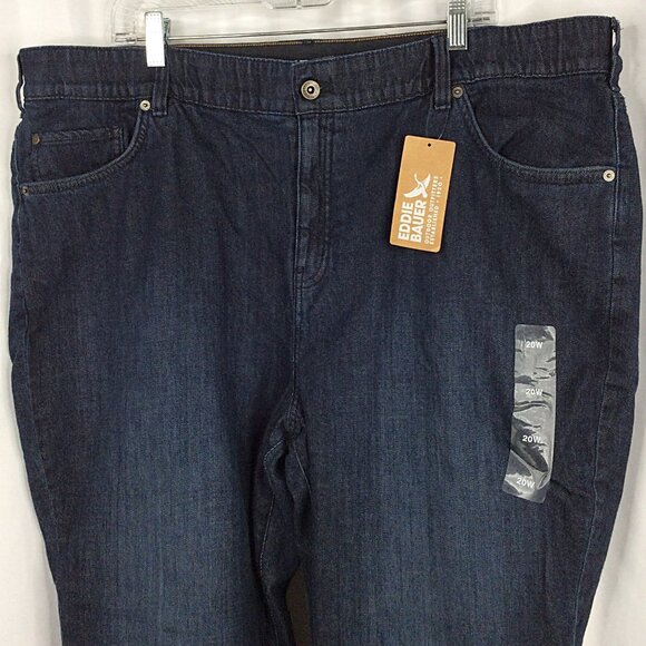NWT Eddie Bauer Boyfriend Midrise Slim Flannel Lined Jeans Womens Plus Size 20W - Picture 3 of 10